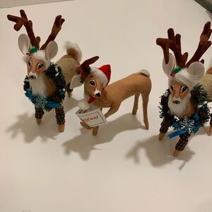 Annalee deer, three offered together.